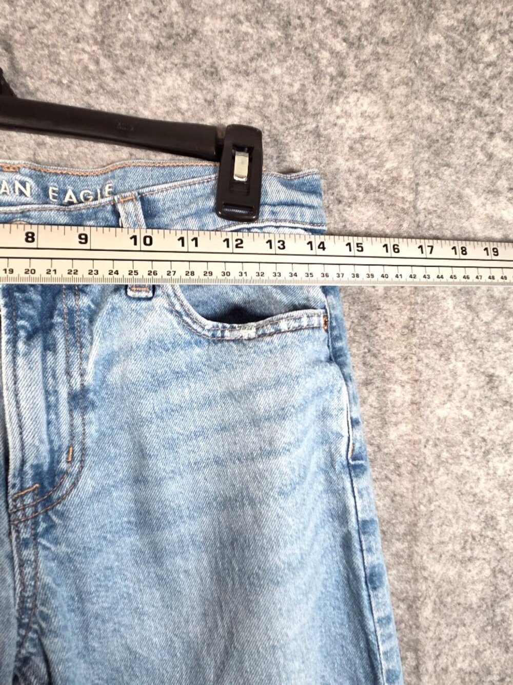American Eagle Light Wash Jeans Size 2 High Rise Wide Leg Y2K - Picture 4 of 10